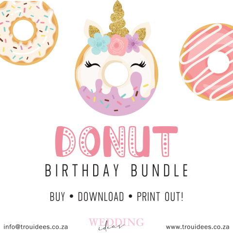 Donut (Girl) Children’s Party Stationery